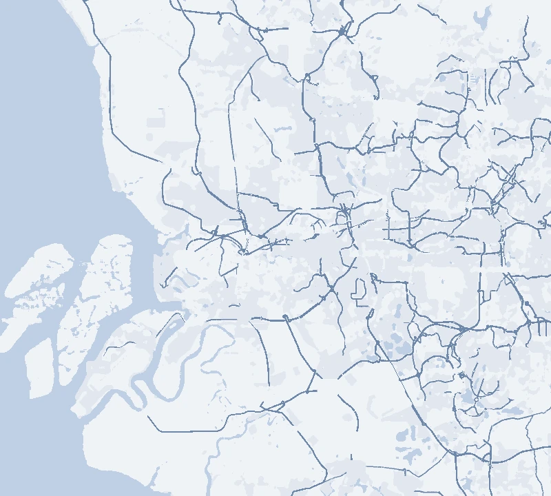 Map of the Shah Alam and Klang area: Seksyen 15 east of Shah Alam's centre with Seksyen 26 to its south-east, Seksyen 7 to the west, Bandar Bukit Raja and Klang further west, North Port at Port Klang on the coast and Subang airport to the north-east